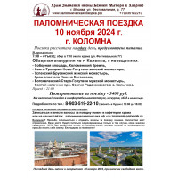 10 ноября 2024 : КОЛОМНА