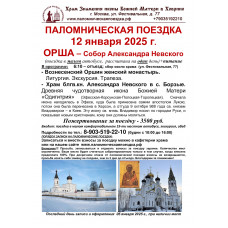 12 января 2025 : ОРША - с. Борзые